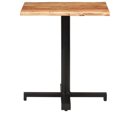 vidaXL Столик для бістро з необробленими краями 70x70x75 см Масив акації