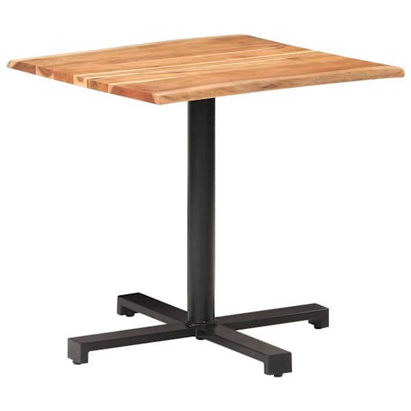 vidaXL bistroolaud naturaalsete servadega 80 x 80 x 75 cm akaatsiapuit