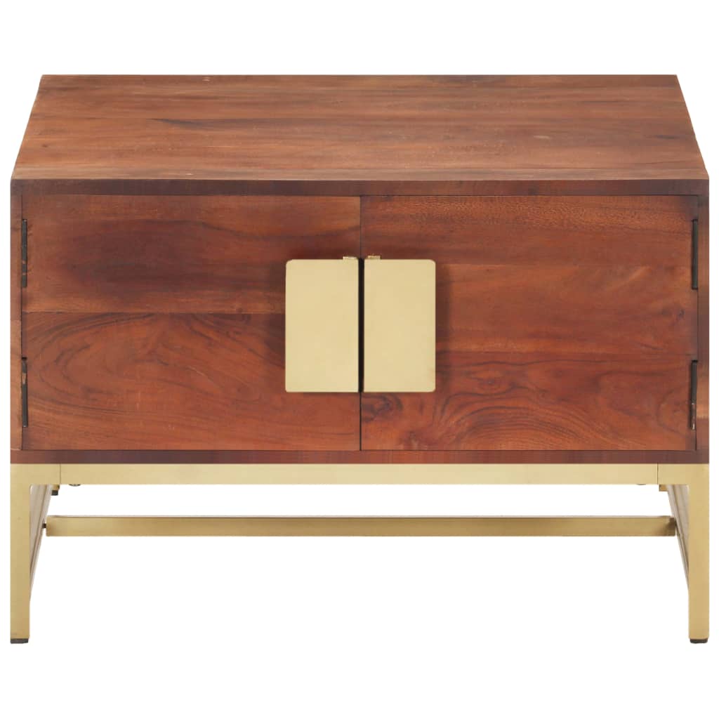 vidaXL Salontafel 67x67x45 cm massief mangohout honingbruin afbeelding