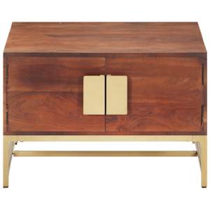Konferenční stolek medově hnědý 67 x 67 x 45 cm masivní akácie - obrázek 2