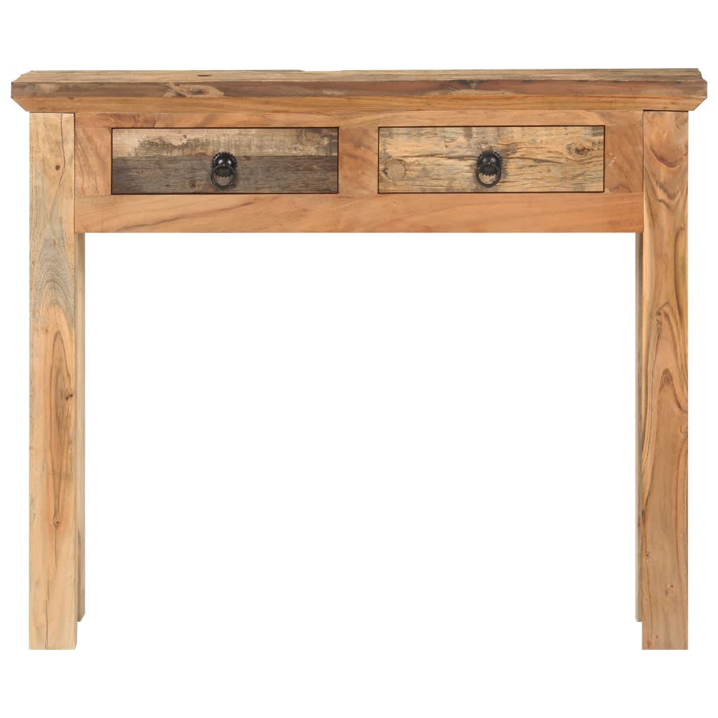 vidaXL Wandtafel 90,5x30x75 cm massief acaciahout en gerecycled hout afbeelding