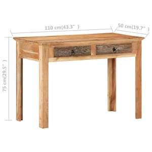 Psací stůl 110 x 50 x75 cm masivní recyklované dřevo - obrázek 7