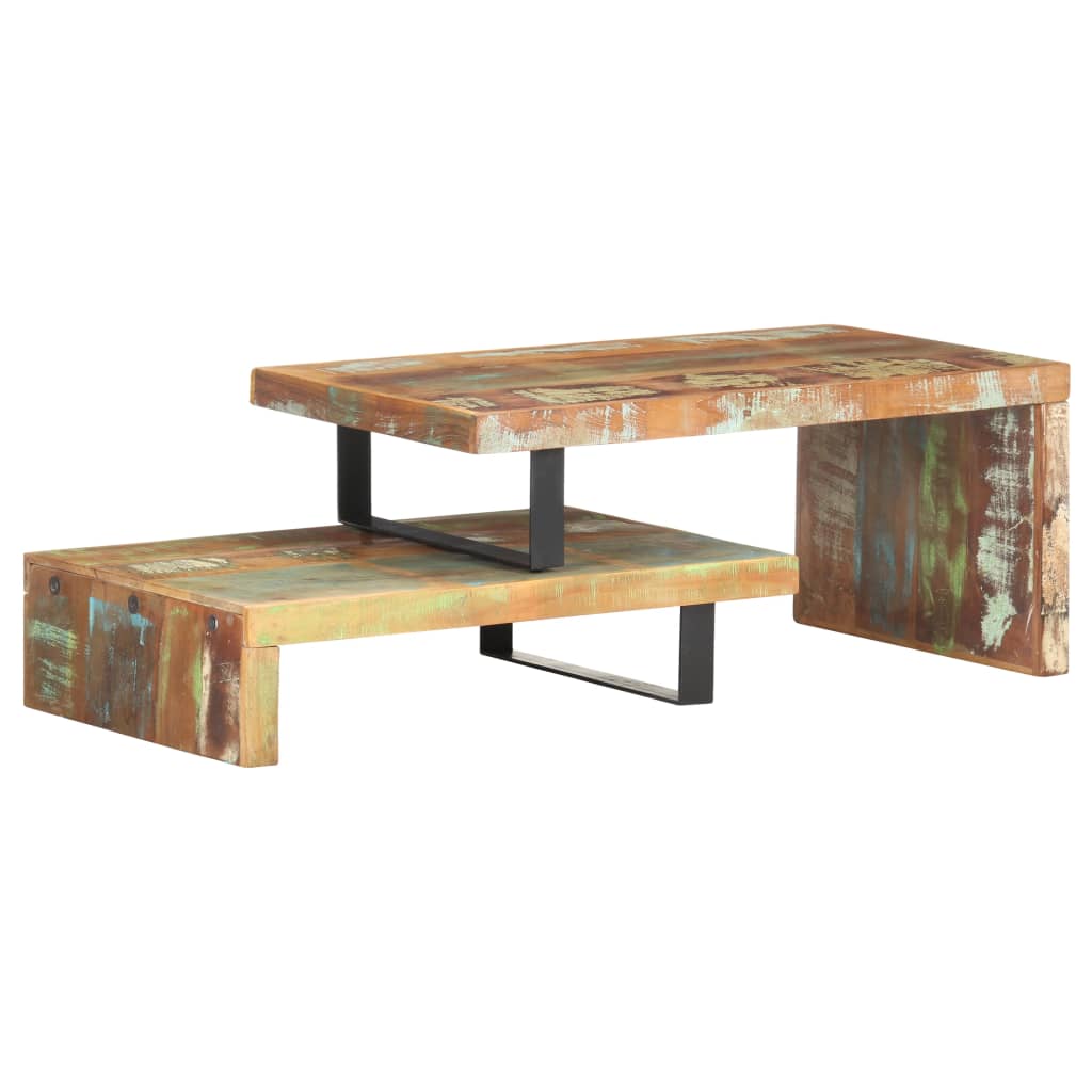 Image of vidaXL 2 Piece Coffee Table Set Solid Reclaimed Wood