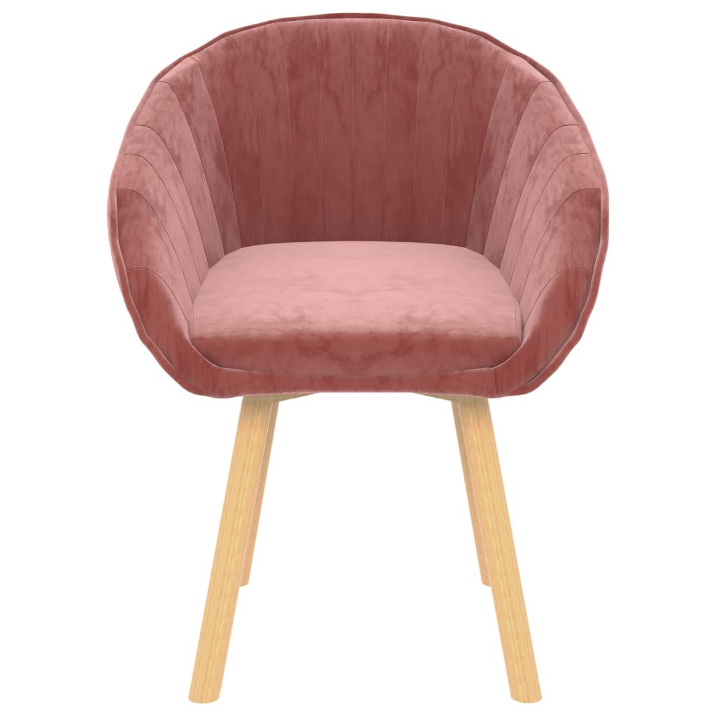 

vidaXL Eetkamerstoelen 4 st fluweel roze