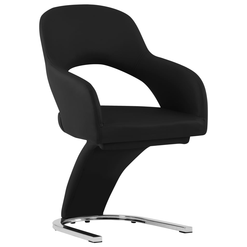 

vidaXL Eetkamerstoelen 4 st kunstleer zwart