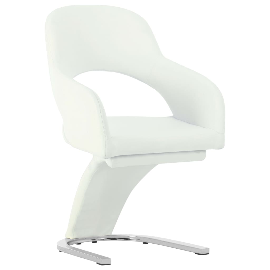 

vidaXL Eetkamerstoelen 6 st kunstleer wit