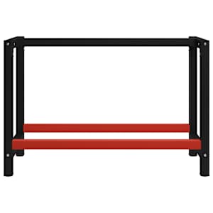 vidaXL Ramme til arbeidsbenk 120x57x79 cm svart og r&oslash;d