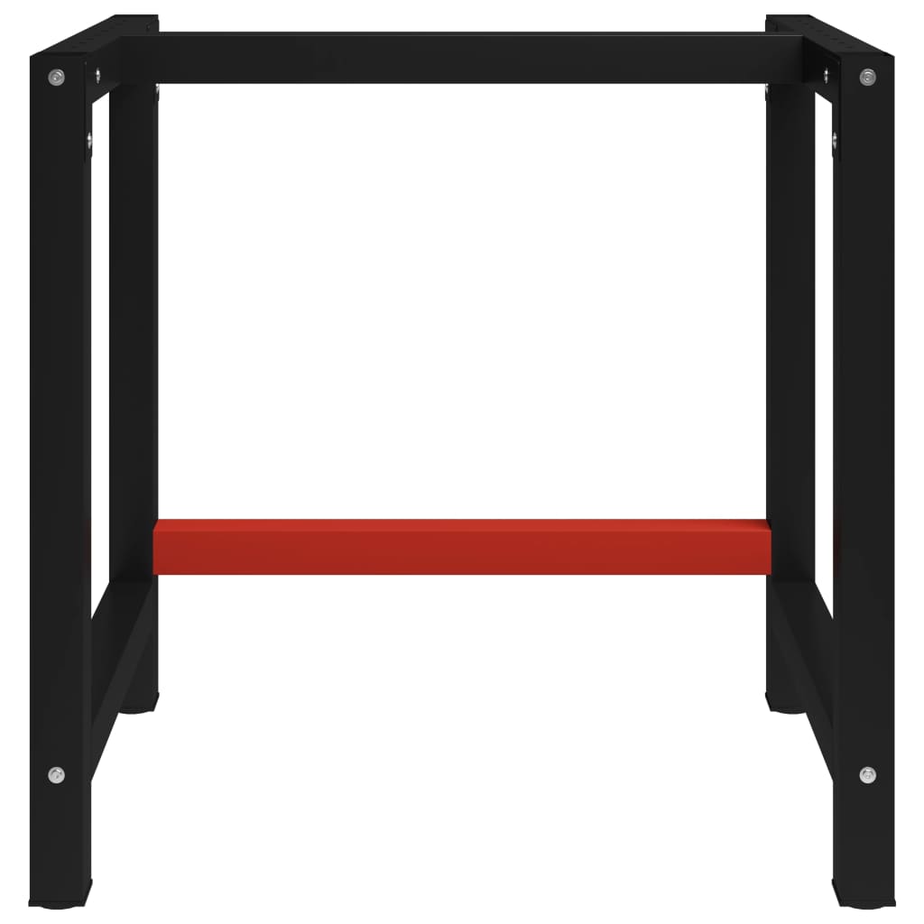 

vidaXL Werkbankframe 80x57x79 cm metaal zwart en rood