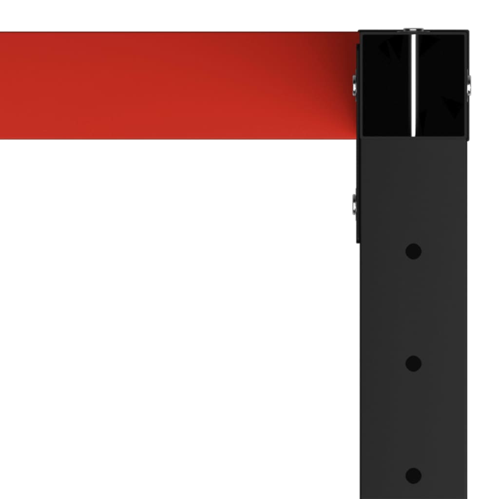 Fekete és piros fém munkapadváz 150 x 57 x 79 cm 