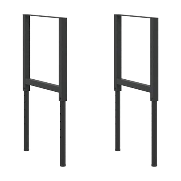 vidaXL reguleeritavad t&ouml;&ouml;pingi raamid 2 tk metall 55x(69&ndash;95,5) cm must