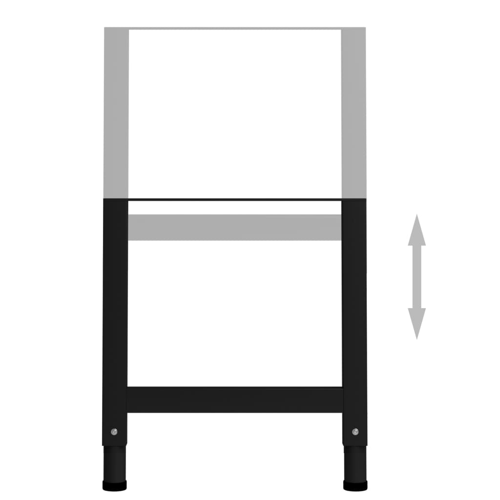  Rámy na pracovné stoly 2 ks kovové 55x(69x95,5) cm čierne