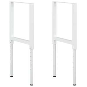 vidaXL reguleeritavad t&ouml;&ouml;pingi raamid 2 tk metall 55x(69&ndash;95,5) cm hall