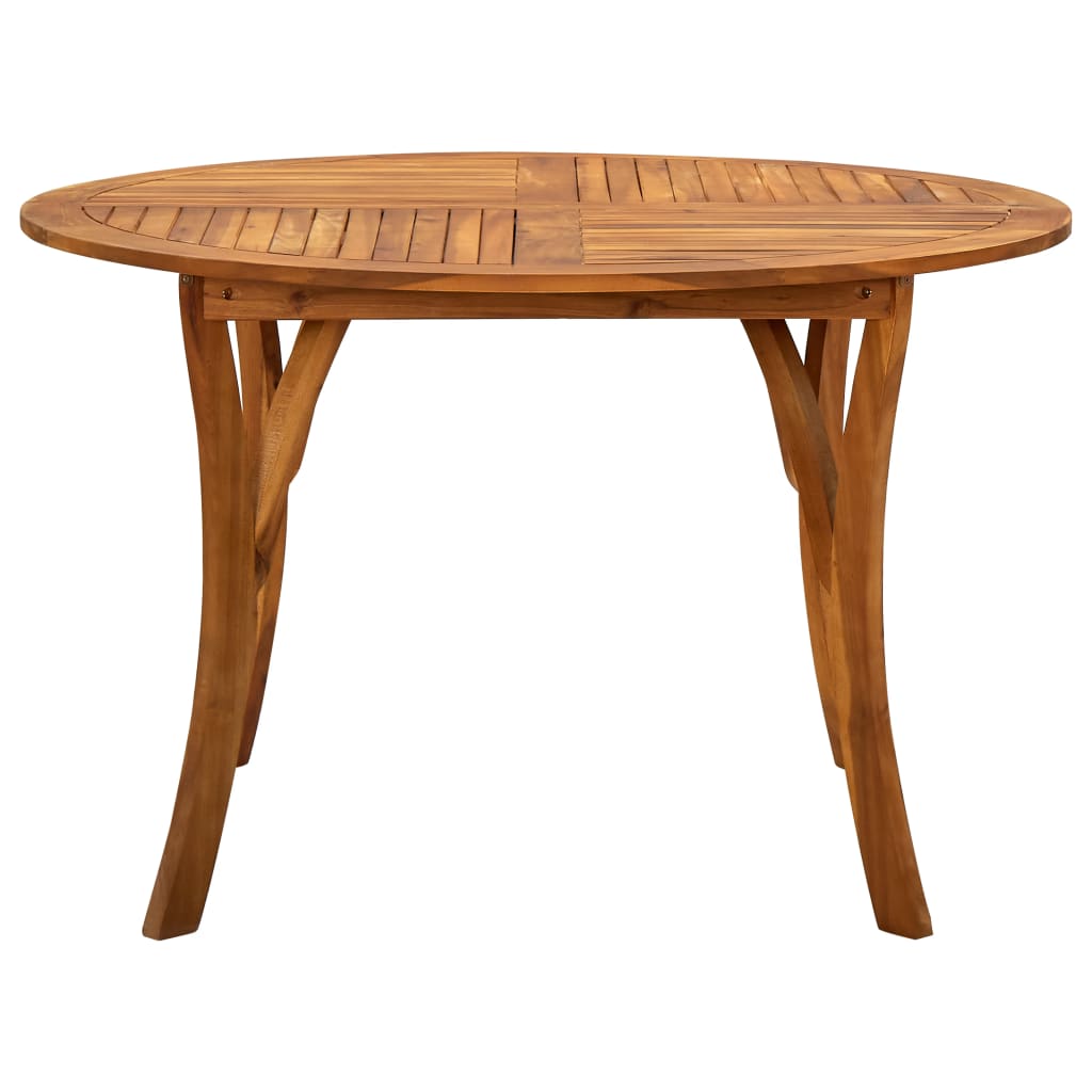 vidaXL Garden Table Ø120 cm Solid Acacia Wood