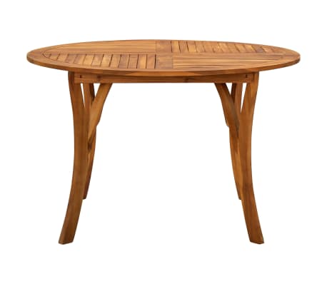 vidaXL Garden Table Ø120 cm Solid Acacia Wood