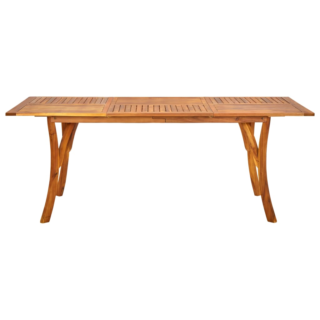 vidaXL Sodo stalas, 201,5x100x75cm, akacijos medienos masyvas
