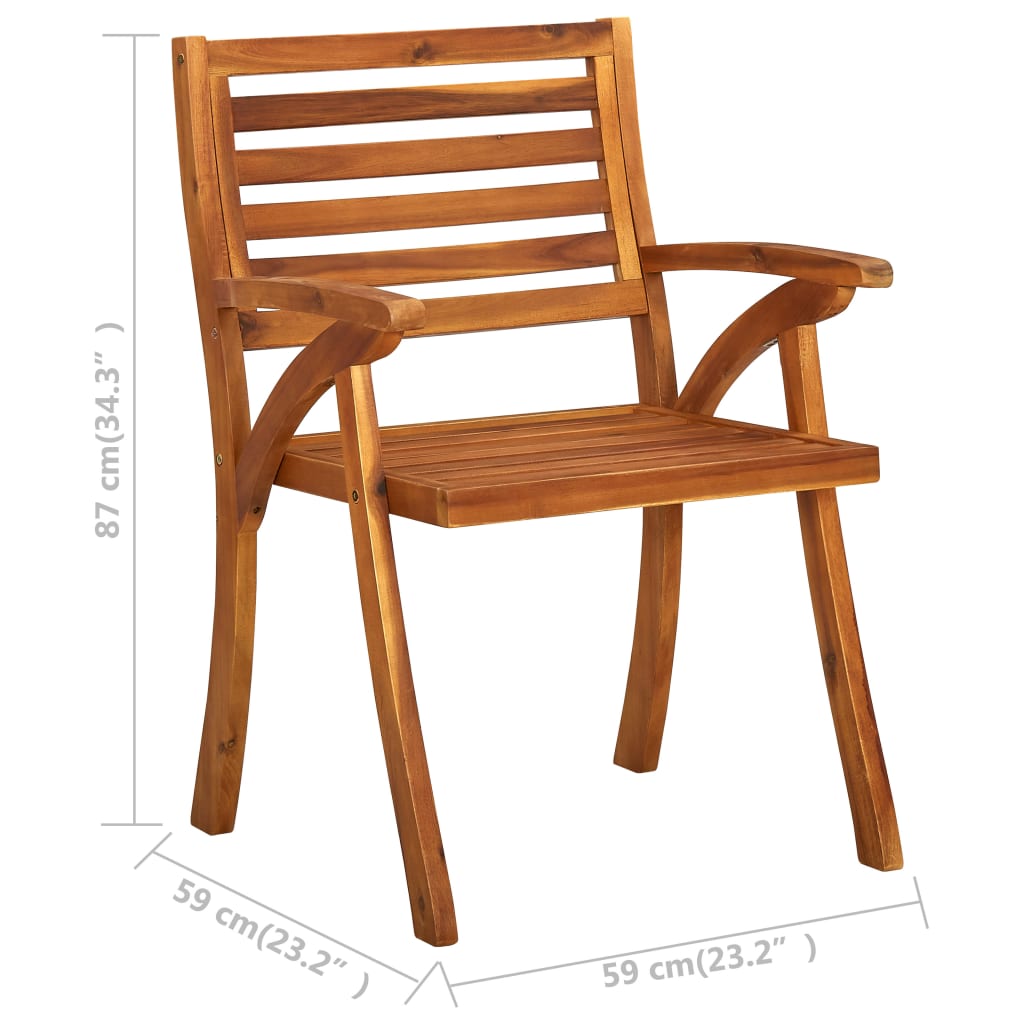 dārza krēsli, 2 gab., akācijas masīvkoks | Stepinfit.lv