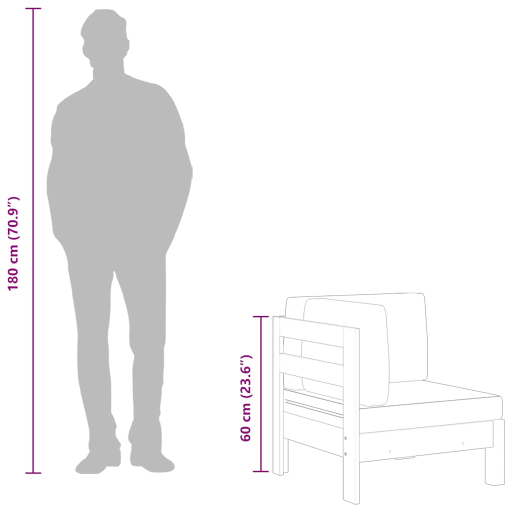 corner sofa with krembaltiem with pillows, acacia solid wood