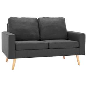 2dílná sedací souprava textil tmavě šedá - obrázek 2