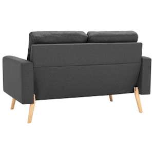 2dílná sedací souprava textil tmavě šedá - obrázek 4