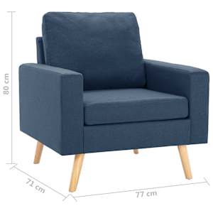 2dílná sedací souprava textil modrá - obrázek 10