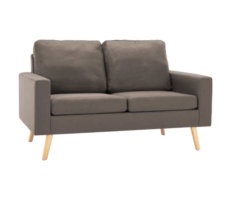 vidaXL Ensemble de canap&eacute;s 2 pcs Tissu Taupe