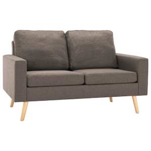 vidaXL Ensemble de canap&eacute;s 2 pcs Tissu Taupe
