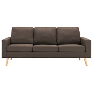 2dílná sedací souprava textil hnědá - obrázek 3