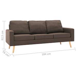 2dílná sedací souprava textil hnědá - obrázek 10