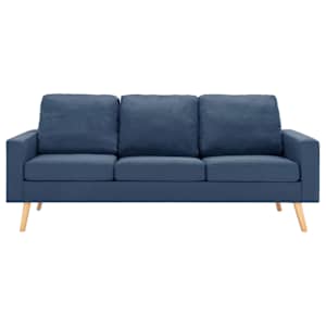 2dílná sedací souprava textil modrá - obrázek 3