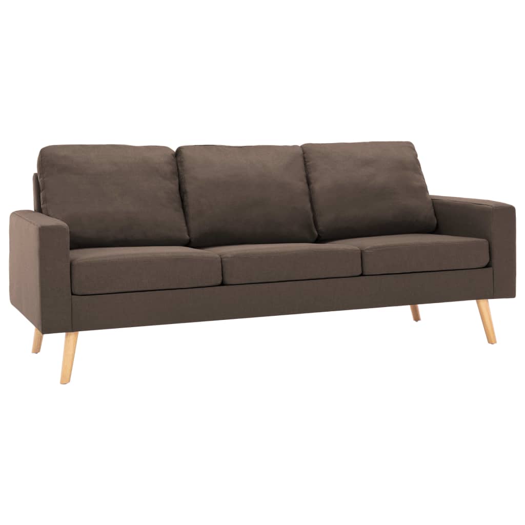 vidaXL 3-dijelni set sofa od tkanine smeđi