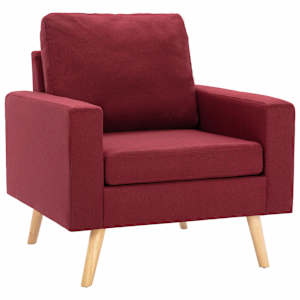 3dílná sedací souprava textil vínová - obrázek 8