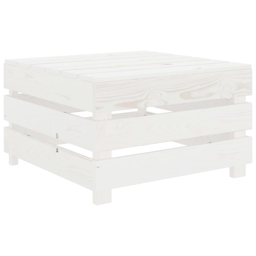 TopSellers-Wooden Pallet Table White - Durable Outdoor Furniture 60x60x36