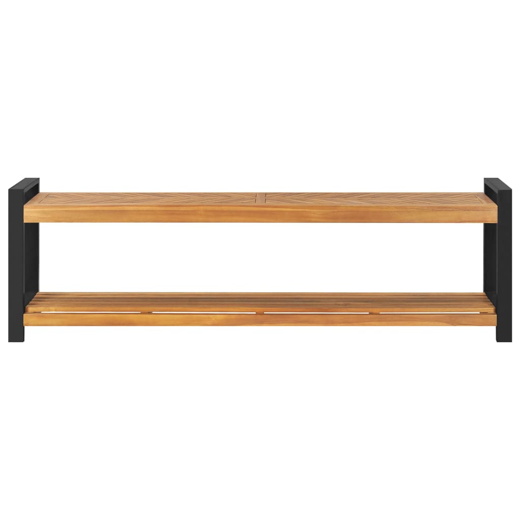vidaXL Bench 63" Solid Teak Wood