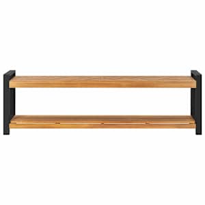 lavice s úložištěm Hnědá 160 x 30 x 50 cm Masivní teakové dřevo - obrázek 2