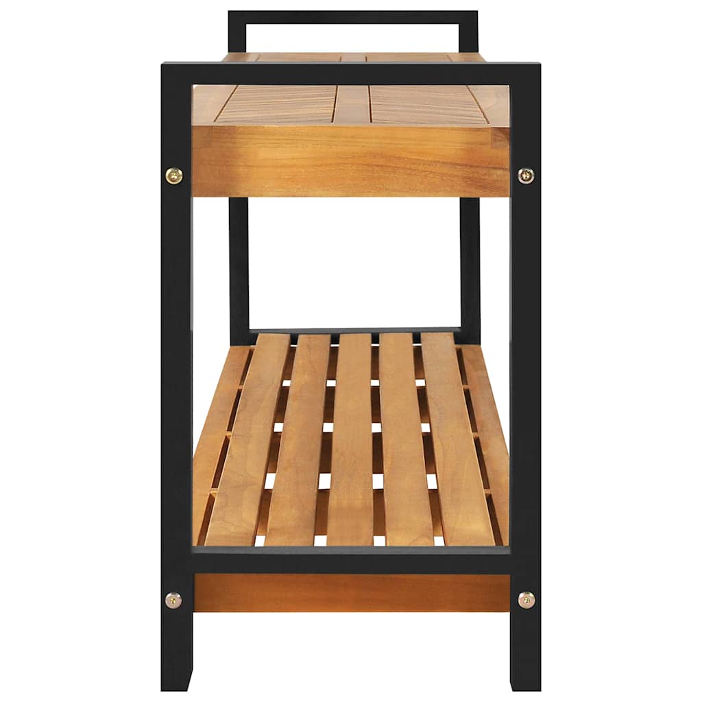 Bench with storage brown 160 X 30 X 50 cm solid teak