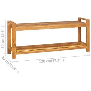 Lavice 120 cm masivní teakové dřevo - obrázek 7