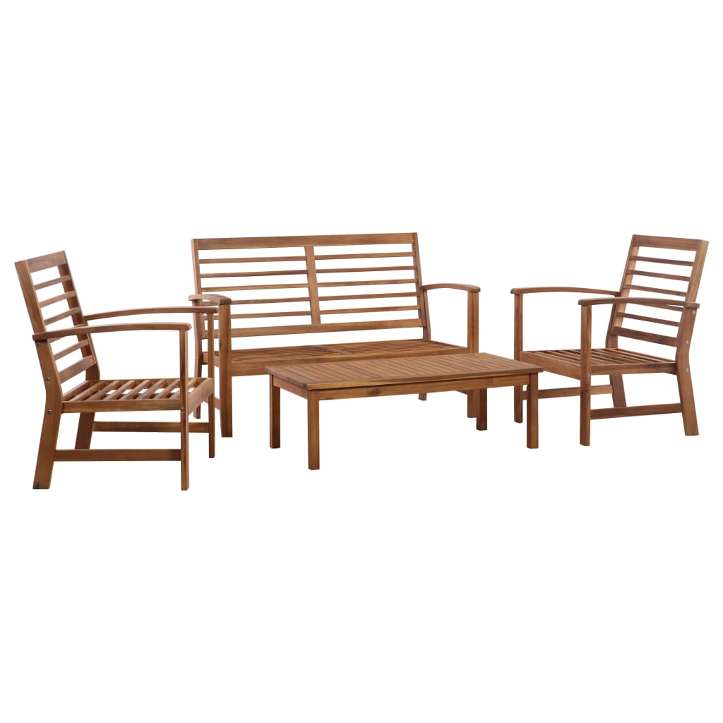

vidaXL 4 Piece Patio Lounge Set Solid Acacia Wood