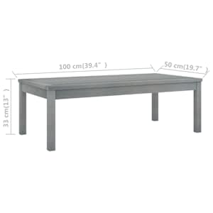 Konferenční stolek 100 x 50 x 33 cm masivní akáciové dřevo - obrázek 6