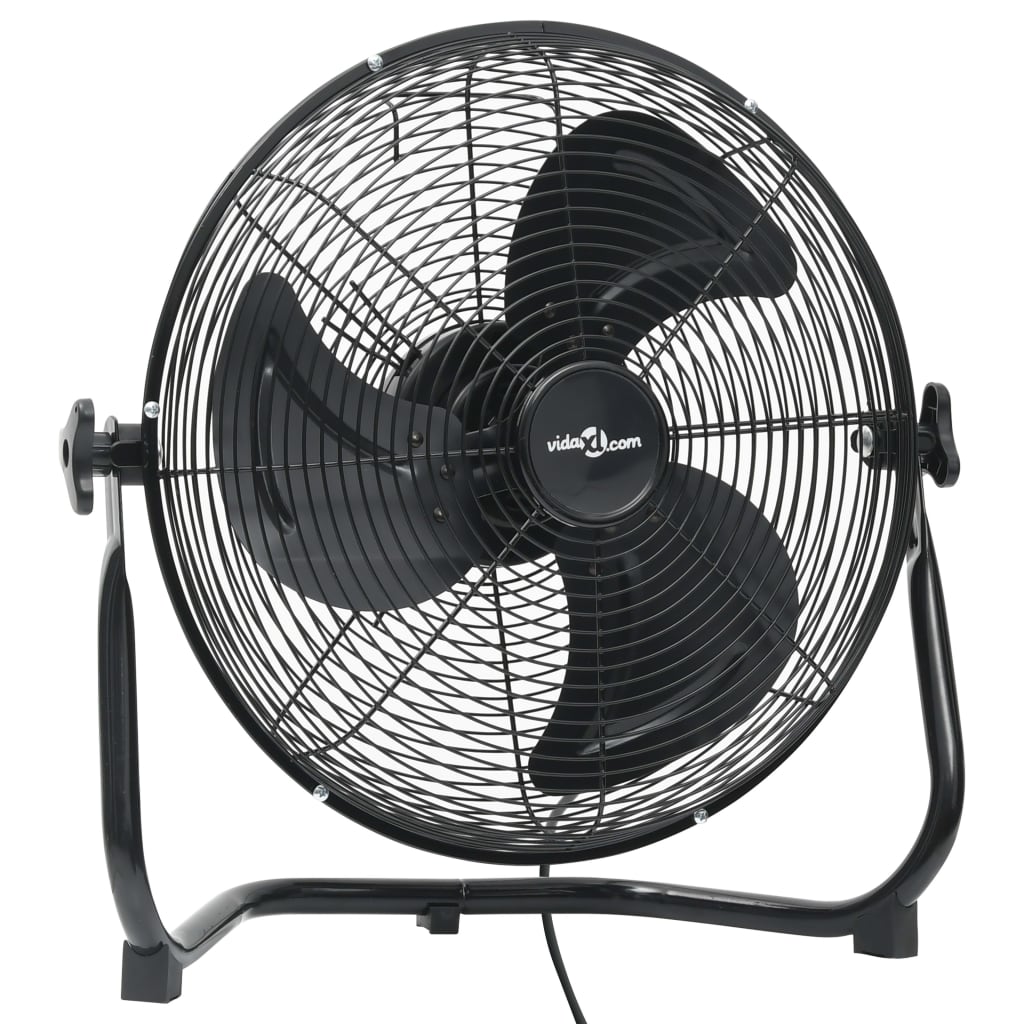 Poza vidaXL Ventilator de podea, 3 viteze, negru, 40 cm, 40 W