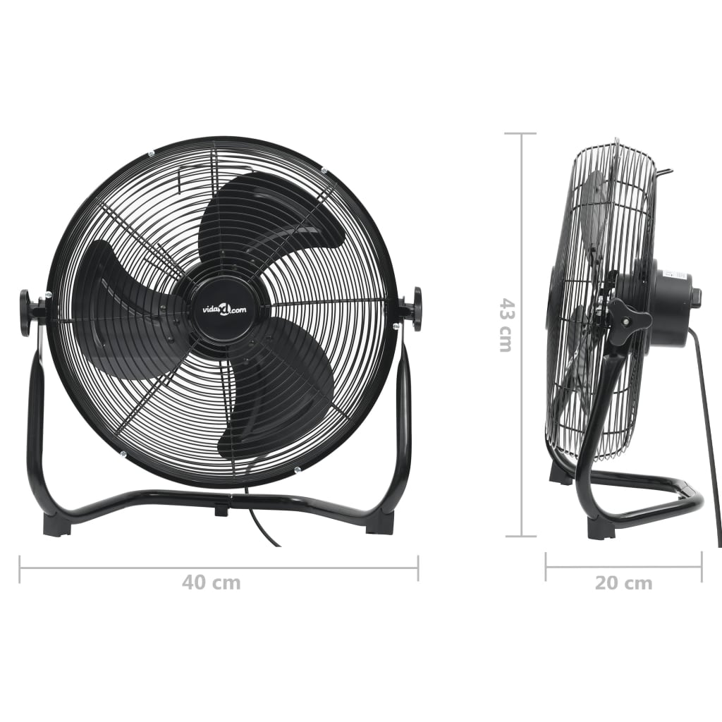 Podlahový ventilátor 3 rychlosti 40 cm 40 W černý