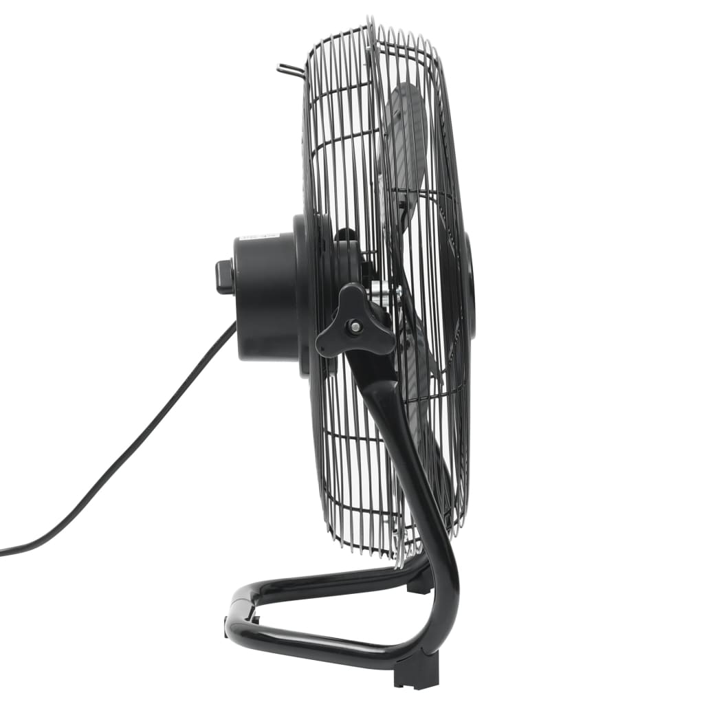 3 sebességes fekete padlóventilátor 45 cm 60 W 