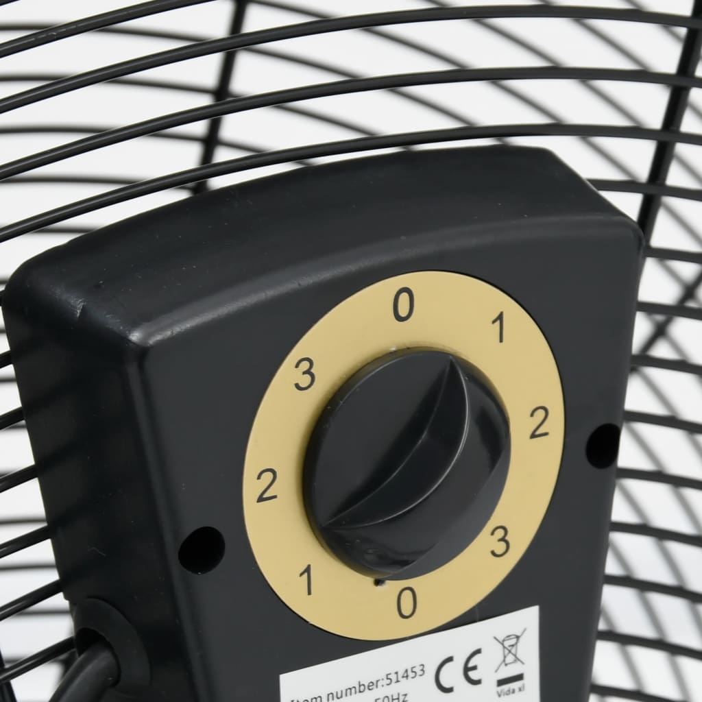 Fekete ipari dobventilátor 60 cm 180 W 