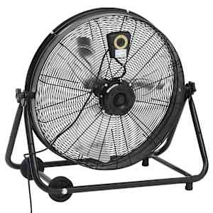 Průmyslový bubnový ventilátor 60 cm 172,5 W černý - obrázek 4