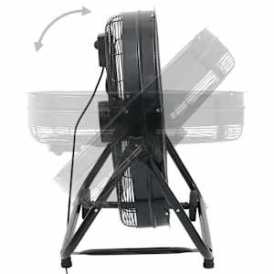Průmyslový bubnový ventilátor 60 cm 172,5 W černý - obrázek 5