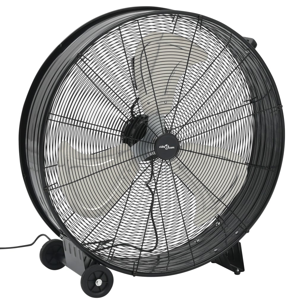 vidaXL Průmyslový bubnový ventilátor 77 cm 187,7 W černý