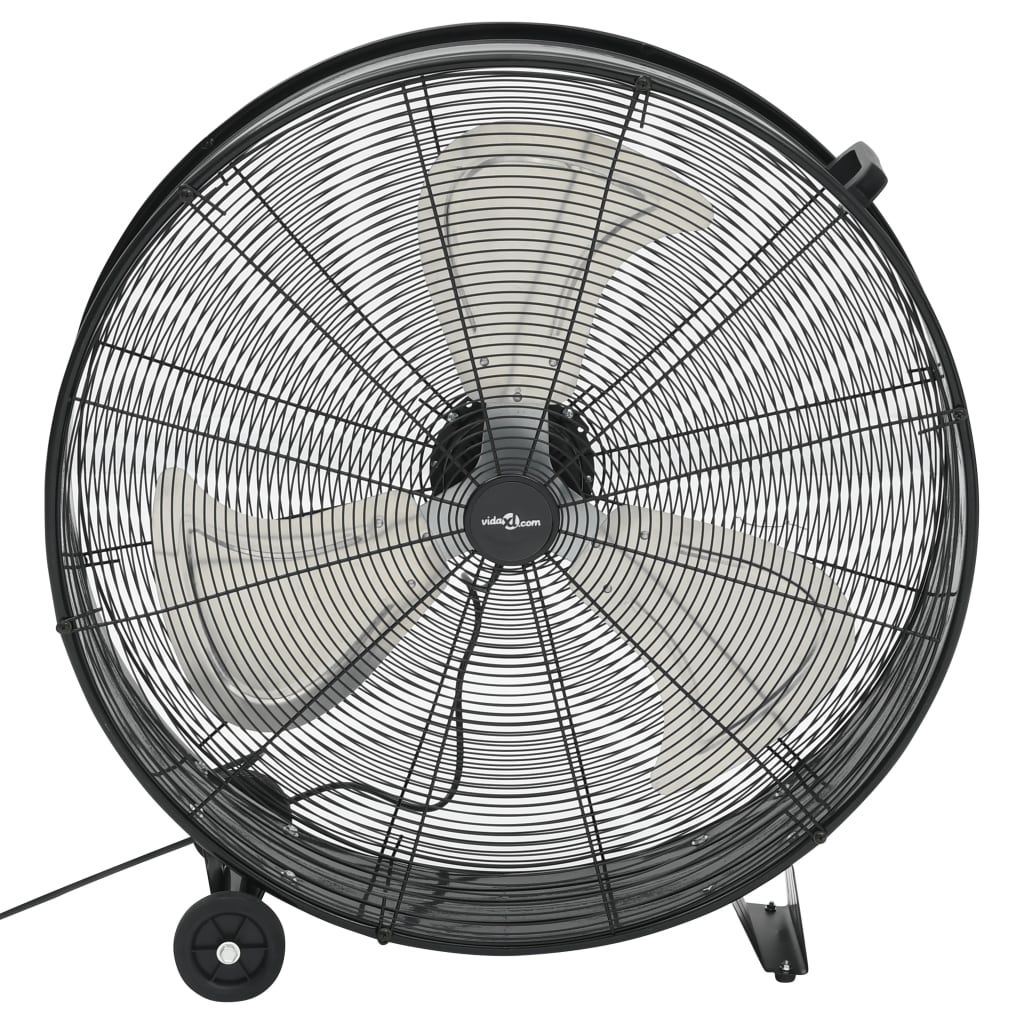 vidaXL fekete ipari dobventilátor 77 cm 187,7 W