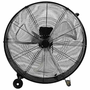 Průmyslový bubnový ventilátor 77 cm 187,7 W černý - obrázek 2