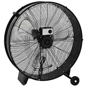 Průmyslový bubnový ventilátor 77 cm 187,7 W černý - obrázek 4