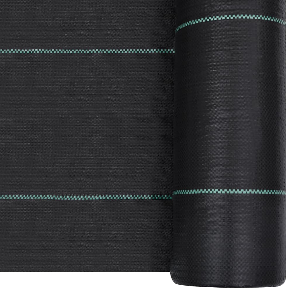 vidaXL Worteldoek 1x50 m PP zwart afbeelding