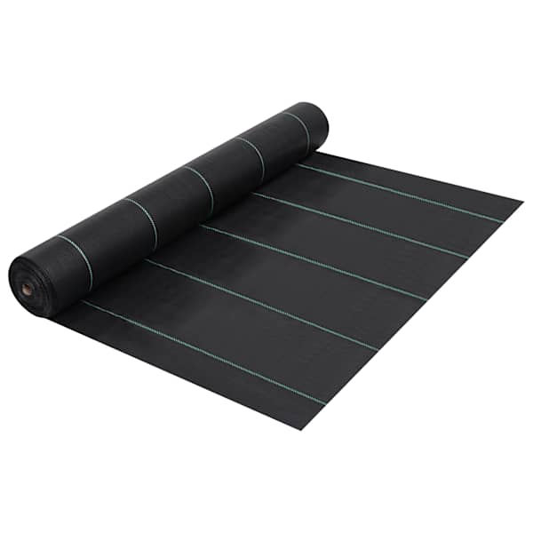 vidaXL umbrohumatt, must, 1 x 100 m, PP